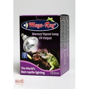 Dauertiefspreis: Mega Ray Lampe (UV-Lampe) 160 Watt ( vergleichbar Arcadia D3 )