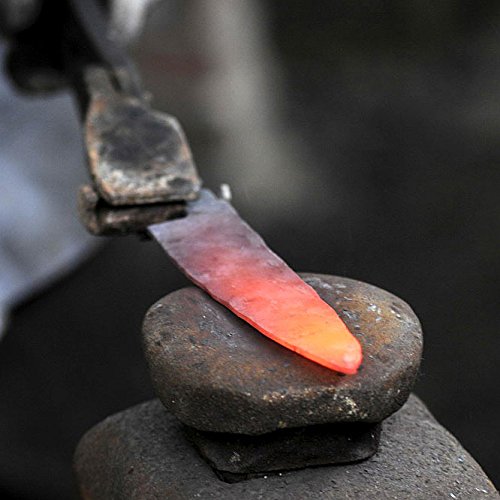 TokioKitchenWare Nakiri Hackmesser mit Stahlgriff, handgeschmiedet - 4