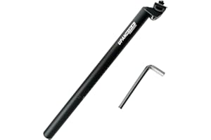 UPANBIKE Extra Long 17.7inch (450mm) Bike Bicycle Alluminium Alloy Seat Post with Micro Adjust Clamp (φ 25.4 27.2 28.6 30.4 30.9 31.6mm)