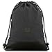 Produktbild Turnbeutel Hipster Anthrazit / Schwarz - JOHNNY URBAN "Luke" Canvas Gymsack Gym Bag Beutel Sportbeutel Rucksack für Damen & Herren mit Innentasche - Aus robustem Baumwoll Canvas und veganem Leder