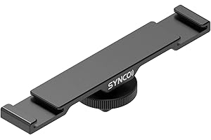 SYNCO SM5 Staffa Di Montaggio a Doppia Scarpa Fredda, Dual Cold Shoe Mount Extension Bar, doppia staffa con Fotocamera Sony Treppiedi per Microfono MOMAN C1C1X SYNCO G1G2 Luci LED Flash