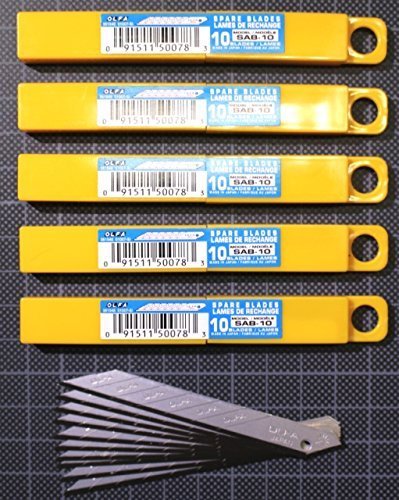 50 xOlfa Ersatzklingen 120-SAB10 30 Grad Klingen Cuttermesser Folienmesser 30° Ersatzklingen