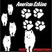 Produktbild Grosses American Eskimo Dog Aufkleber-Set in DIN A 4 , 30x20 cm für Auto,Wand, Laptop,Kuche, Napf, u.alle glatten Flächen von Pegatina Promotion ® Name Hunde Hunde Pfoten Pfote ohne Hintergrund aus Hochleistungsfolie für Lack und Scheibe,Autoaufkleber, Laptop, Wandtattoo, Küche, Hund Hunde Dogs Sticker Herzlinie Hundefan