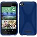 Produktbild PhoneNatic Case für HTC Desire 320 Hülle Silikon blau X-Style + 2 Schutzfolien