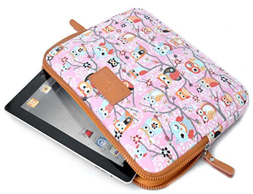 art&cherry © 5,8-6,1" Universal eBook Reader Schutzhülle / Hülle aus Canvas-Gewebe passend für z.B. Kindle Paperwhite, Fire HD 6 & Voyage / Tolino Shine 2 HD Vision 3 HD / Sonry PRS-T3s T3 T2 / Kobo Glo HD / Icarus Illumina HD Muster 4 (pink)