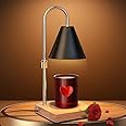 Candle Warmer Lamp, Mothers Day Gifts, Candle Lamp Warmer with Dimmer and Timer, Adjustable Height, Home Aromatherapy Candle Melter with 2 Bulbs, Suitable for Nightstand (Black)