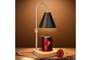 OYIFAN Candle Warmer Lamp, Mothers Day Gifts, Candle Lamp Warmer with Dimmer and Timer, Adjustable Height, Home Aromatherapy Candle Melter with 2 Bulbs, Suitable for Nightstand (Black)