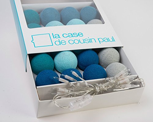 Lichterkette Cap Reinga mit 20 Lampions, La Case de Cousin Paul Fairy Lights, Cotton Ball Lichtkugeln - 3