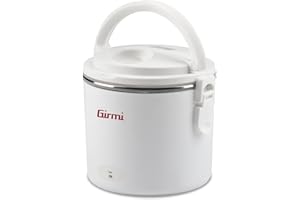 Girmi SC01 Scaldavivande Elettrico Vivandiere, Ciotola in Acciaio INOX, 0.7 Litri, 40 W, Bianco