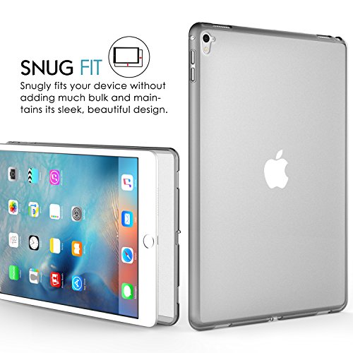 MoKo Hülle für iPad Pro 9.7 – Ultra Slim Flexible TPU Kristall Klar Schale Schutzhülle Crystal Case Cover Durchsichtig für Apple iPad Pro 9.7 Zoll 2016 Modell Tablet, Frost Grau - 7