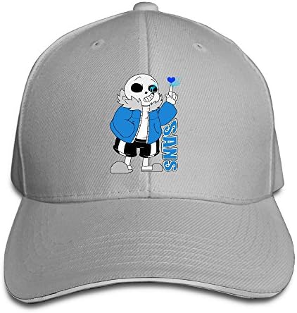 ZZYY Fashion Unisex Sans Undertale Role-playing Video Game Character Sandwich Peaked Hat & Cap Travel Black