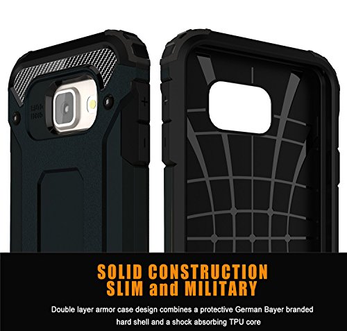 Galaxy A3 2016 Funda  Pasonomi    Pesada   Doble Capa  Carcasa de Protecci  n Hibrida Armadura Funda para Samsung Galaxy A3 2016  Azul oscuro