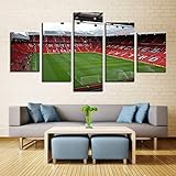 haochenli188 5pcs HD Print Old Trafford Famous Soccer Field Sport Stadium Canvas wall Painting home decor abstract Wall Art picture