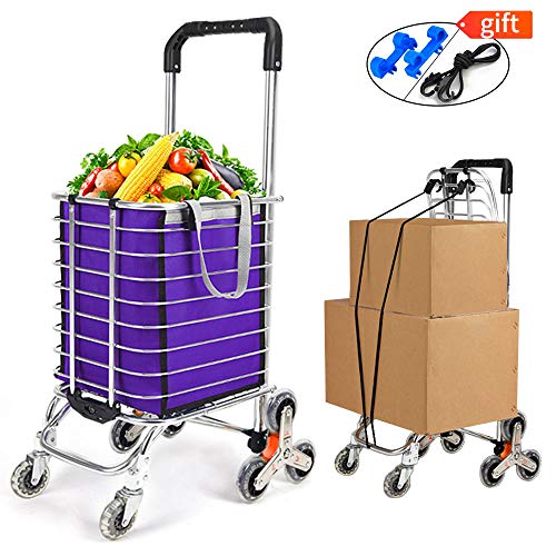 Carrello Spesa Pieghevole Con 3 Ruote Per Saliscale, 32 L, Blu | Leroy