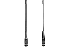 Retevis RHD701 Walkie Talkie Antena SMA-F Doble Banda VHF/UHF Alta Ganancia Antena Compatible con Walkie Talkie Baofeng UV-5R BF-888S UV-82 eSynic UV-5R Retevis RT86 RT7 RT5 RT5R H777 (2 Pacs)