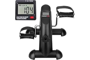 HIMALY Mini Exercise Bike Portable Home Pedal Exerciser Gym Fitness Leg Arm