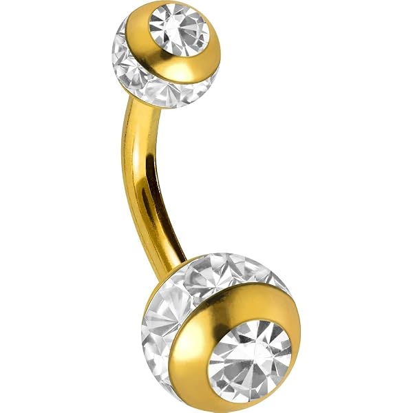 Bauchnabelpiercing Aus Chirurgenstahl – Mit Epoxy-Kugel & Schraubverschluss – Mehrere Farben