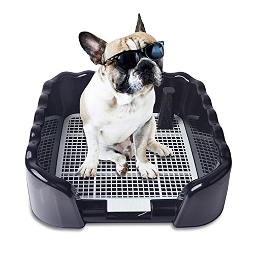 VVDF Pet Potty lettiera Vassoio, Vassoio di plastica Portatile Recintato WC Potty Pee Training per Cucciolo di Cane Pet