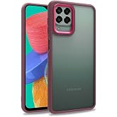 Nevarium Samsung Galaxy M33 Kılıf Arkası Şeffaf Kenar Korumalı Silikon Flora