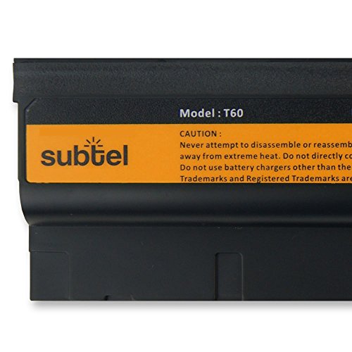 subtel® Akku für Lenovo Thinkpad T61, T500, W500, R500, R60e, R61, R61i, T60p, T61p, SL500 / IBM ThinkPad R60e, T60p, Z60m, Z61e – 4400mAh Ersatzakku für Battery 41, 42T4670, 40Y6797, 92P1131 […] - 4