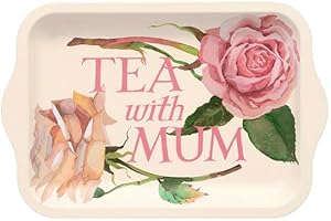 ELITE GIFT BOXES Emma Bridgewater Rose and Pink Toast Tea with Mum Small Tin Tray 240 x 158 x 11mm