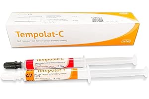 Latus Dental Repair Paste for Emergency Applications Tooth Filling Repair For Implants, Veneers, Inlays, Onlays,Crown, Bridges Two Component Self Cure Cement