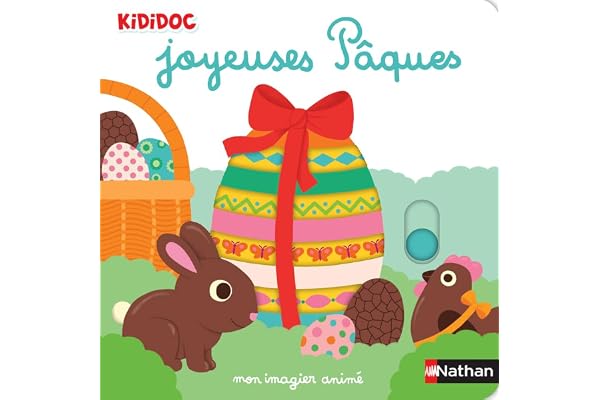 Mon imagier de Pâques - Livre animé Kididoc - Le cadeau parfait à glisser dans le panier de Pâques des tout-petits - dès 1 an