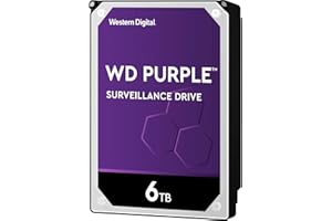 WESTERN DIGITAL WD Purple 6 TB Disco Rigido Interno Videosorveglianza 3.5", Allframe 4K, 180 TB/Anno, Cache 64 MB, Classe 5.640 RPM
