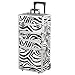 All in 1 Pro Large Aluminium Hairdressing Makeup Vanity Toiletry Storage Nail Case Box Beauty Cosmetics Trolley 4 in 1 (Zebra)