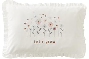 VERTBAUDET Housse de coussin pour bébé, Provence, Oeko-Tex®, blanc laine, 40 x 60 cm