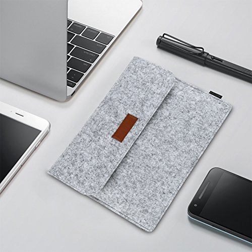 dodocool 13,3 Zoll Filz Sleeve Hülle Ultrabook Laptop Tasche für 13″ Macbook Air/ Pro Retina 12,9 Zoll iPad Pro, Grau - 8