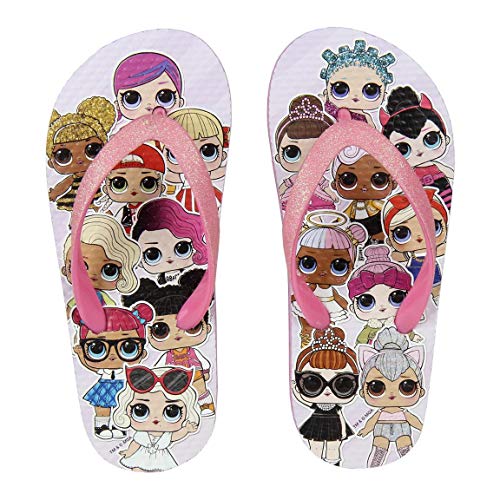 Cerdá Chanclas Premium LOL, Zapatos de Playa y Piscina para Niñas, (Rosa C05), 31 EU