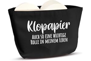 COZYINT Witzige Toilettenpapier Aufbewahrung Schwarz | Platzsparende Klopapier Aufbewahrung für Badezimmer oder Toilette/Klo | Bad Deko | Toilettenpapierhalter Korb (Wichtige Rolle) (Klopapier)