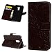 Produktbild ToneSun Xiaomi Pocophone F1 Hülle Case, Leder Filp Wallet Handyhülle Flipcase: Sonnenblume Multifunktionale Tasche Cover Brieftasche Schutzhülle in Rotbraun