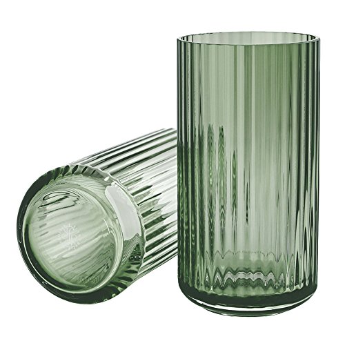 Lyngby Porcelæn - Lyngby Vase, Blumenvase, Glasvase, Kopenhagen Grün (H: 20 cm)