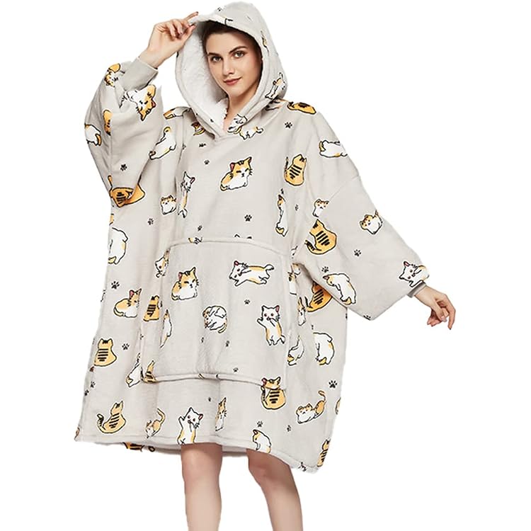 Oversized Hoodie Sweatshirt Decke Sherpa Fleece – übergroßer Kapuzenpullover Mit Taschen Für Damen & Herren Oversized Hoodie Sweatshirt Decke Sherpa Fleece – übergroßer Kapuzenpullover Mit Taschen Für Damen & Herren