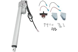 WODHMIEY 3000N Linjärställdon, 100/150/200/250/300/450 Mm DC 12V Elektrisk Cylinder Set med Manuell Strömbrytare IP65 5 Mm/s Slaglängdsmotor för DIY, Fönsteröppnare, Soffor, Dörra (300)