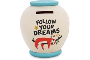 History & Heraldry Personalised Bamboo Smash Pot Money box (Follow your dreams LARGE)