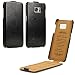 Produktbild Urcover® Kompatibel mit Samsung Galaxy S7 Edge Handy Schutz-Hülle | Flip Cover Schwarz | Fashion Klapp Tasche | Smartphone Zubehör Case