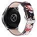 Produktbild Knowin Uhrenarmband Schnellverschluss Uhrenarmbänder Leder mit Kegel Schnalle, Ersatzband Unisex Drucken Runder Gürtel Neues Lederband-Armband-Uhrenarmband für Samsung Watch 46mm