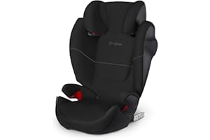 Cybex Silver Fotelik samochodowy Solution M-Fix, Do samochodów z ISOFIX i bez, Grupa 2/3 (15-36 kg), Od ok. 3 do ok. 12 lat, Pure Black