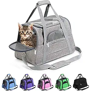 Prodigen Pet Carrier Airline Approved, Dog Airline Carrier Bag, Soft Pet Travel Carrier for Small Dogs and Cats - Pet Carrier for Airline Under Seat