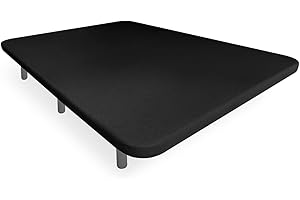 Somnia Descanso - Base Tapizada 3D Reforzada, Gran Estabilidad con 5 Barras de Refuerzo 6 Patas metálicas roscadas de 25cm, 150x190, Gris Oscuro
