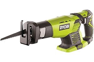 RYOBI - Scie Sabre 18V ONE+ (sans Batterie ni Chargeur) - Course de Lame 22mm - Capacité Coupe 18cm - Patin Ajustable, Poignée Gripzone, Anti-Vibration - Changement de Lame sans Outil - RRS1801M