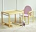 MCC Brand New Pink 3 In 1 Baby Wooden High Chair With Play Table & Harness