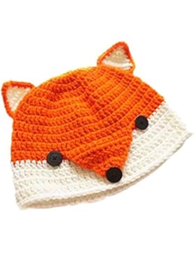 Ouneed® Kinderhut Baby Hüte Mützen，Baby Wolle gestrickte Fox Baby Mädchen mit Kapuze Capes