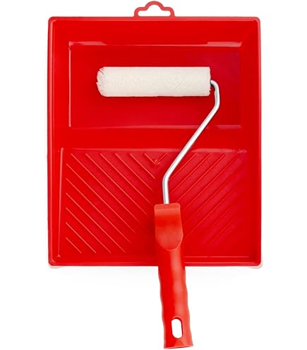 Vassoio Per Rullo Vernice Nero - Griglia Antiscivolo, Per Rullo Fino A 120mm, Beccuccio Versatore - Foto 4