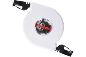 ‎ROLINE ROLINE Patchkabel Kat.5e (Class D) UTP, mit Aufrollautomatik, schwarz, 2 m