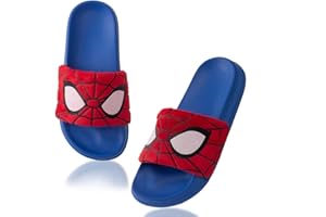 DREAM BRIDGE Girls Beach Slippers Kids Summer Sliders Sandals Toddler Bedroom Pool Shoes Plush Slippers Casual Slipper Faux Fur Sliders Flip Flops Sliders for Children