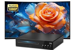 MAITE Reproductor de DVD compacto con conexión HDMI, reproductor de DVD Full HD 1080P para TV compatible con NTSC/PAL, conexión USB integrada, reproductor de DVD sin regiones Compatible con Smart TV/Sound